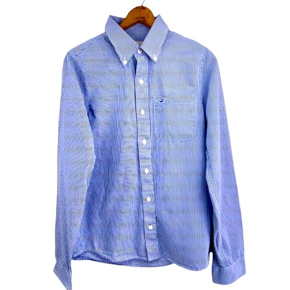 Hollister Blue Checkered Plaid Button Down Shirt Long Sleeve Checks Men’s M COPY - Picture 8 of 15